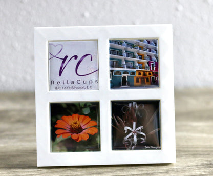 Custom 2x2 Photo Magnet Frame (Includes 4
Magnets)"